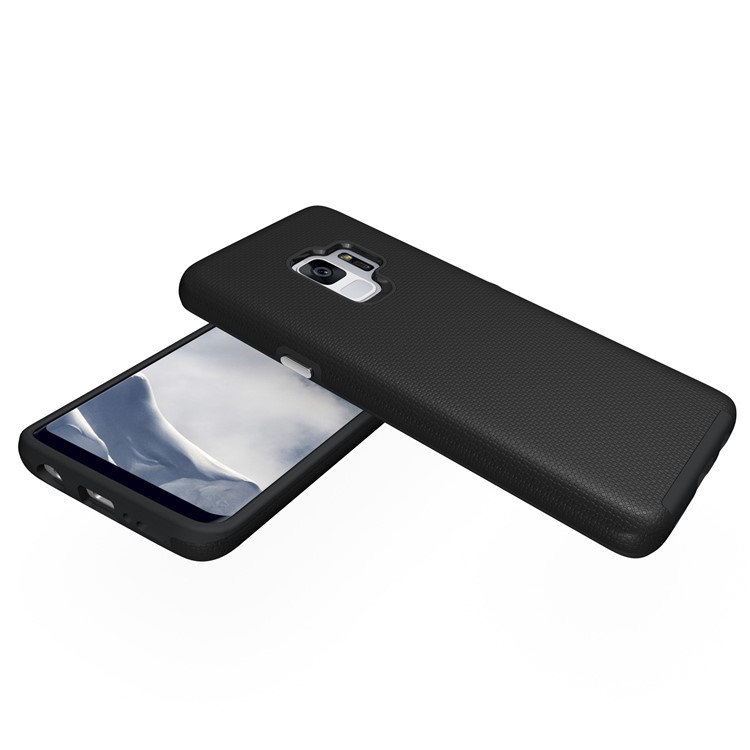 Anti-skid PC + TPU Hybrid Armor Case for Samsung Galaxy S9 - Black-7