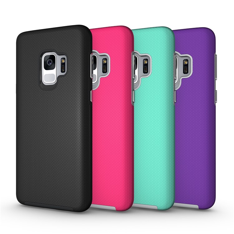 Anti-skid PC + TPU Hybrid Armor Cover for Samsung Galaxy S9 - Rose-11