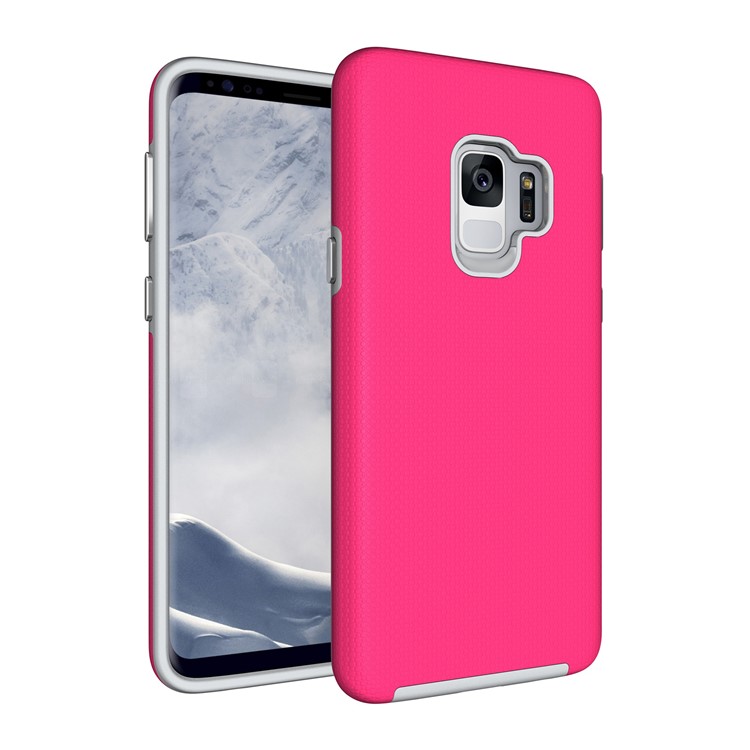 Anti-skid PC + TPU Hybrid Armor Cover for Samsung Galaxy S9 - Rose-2