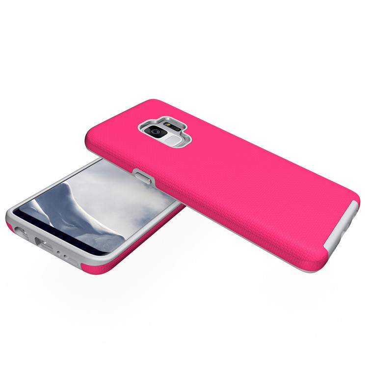 Anti-skid PC + TPU Hybrid Armor Cover for Samsung Galaxy S9 - Rose-3