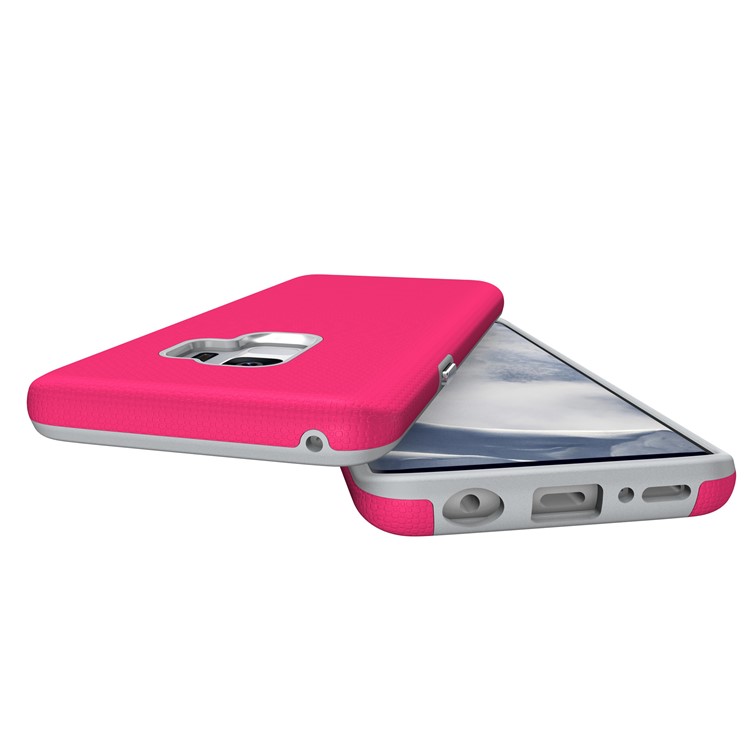Anti-skid PC + TPU Hybrid Armor Cover for Samsung Galaxy S9 - Rose-6