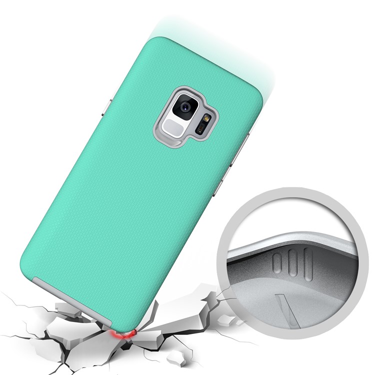 Anti-skid PC + TPU Hybrid Armor Shell for Samsung Galaxy S9 - Green-5