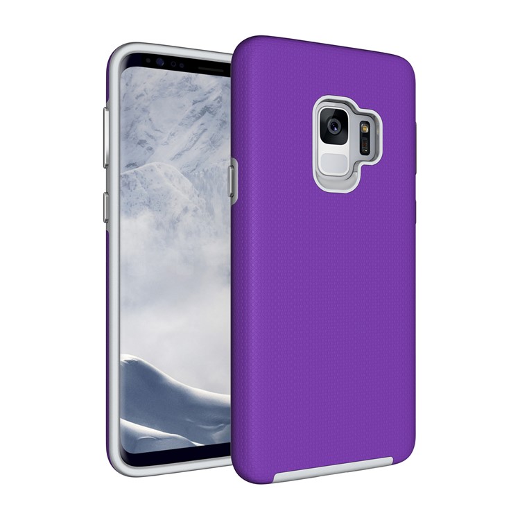 Anti-skid PC + TPU Hybrid Armor Casing for Samsung Galaxy S9 G960 - Purple-2