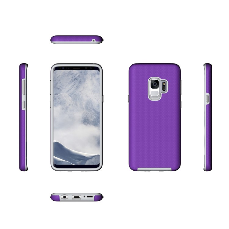Anti-skid PC + TPU Hybrid Armor Casing for Samsung Galaxy S9 G960 - Purple-4