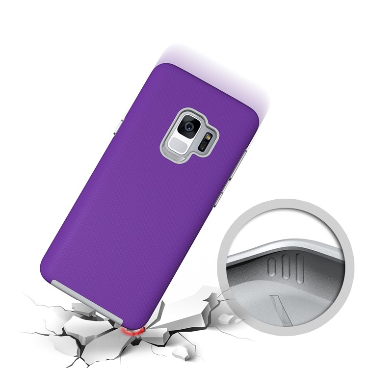 Anti-skid PC + TPU Hybrid Armor Casing for Samsung Galaxy S9 G960 - Purple-5