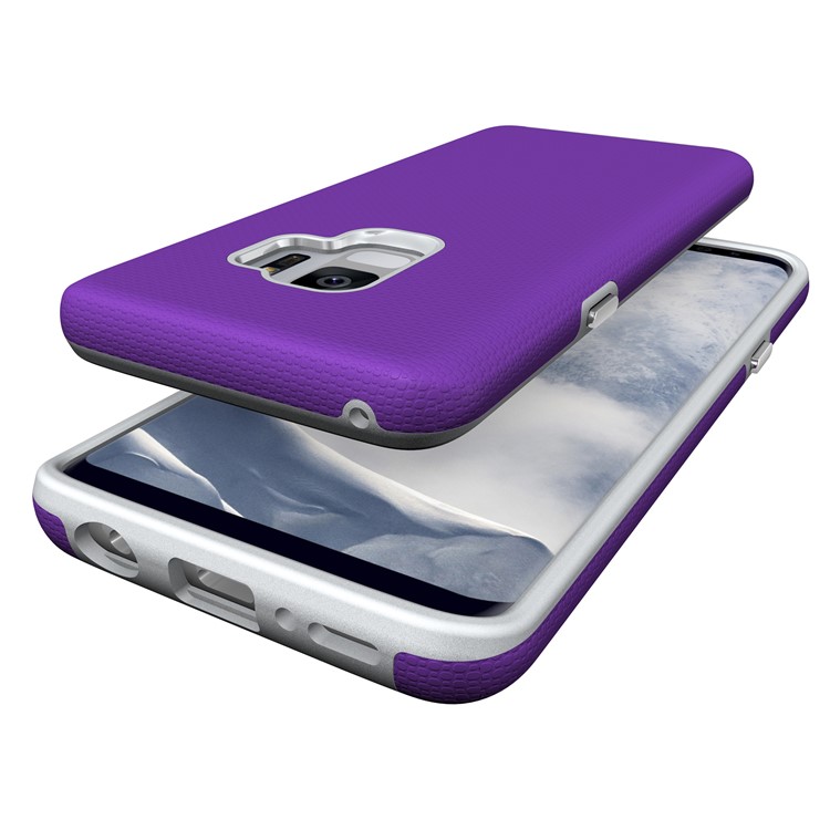 Anti-skid PC + TPU Hybrid Armor Casing for Samsung Galaxy S9 G960 - Purple-7