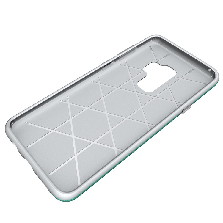 Anti-skid PC + TPU Protector Armor Cover for Samsung Galaxy S9 Plus - Cyan-10