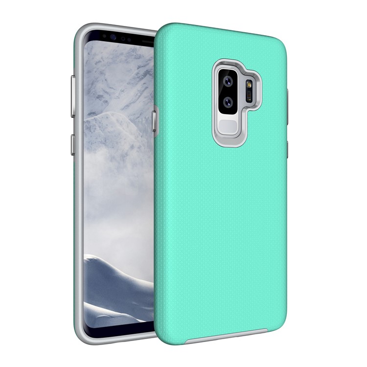 Anti-skid PC + TPU Protector Armor Cover for Samsung Galaxy S9 Plus - Cyan-2