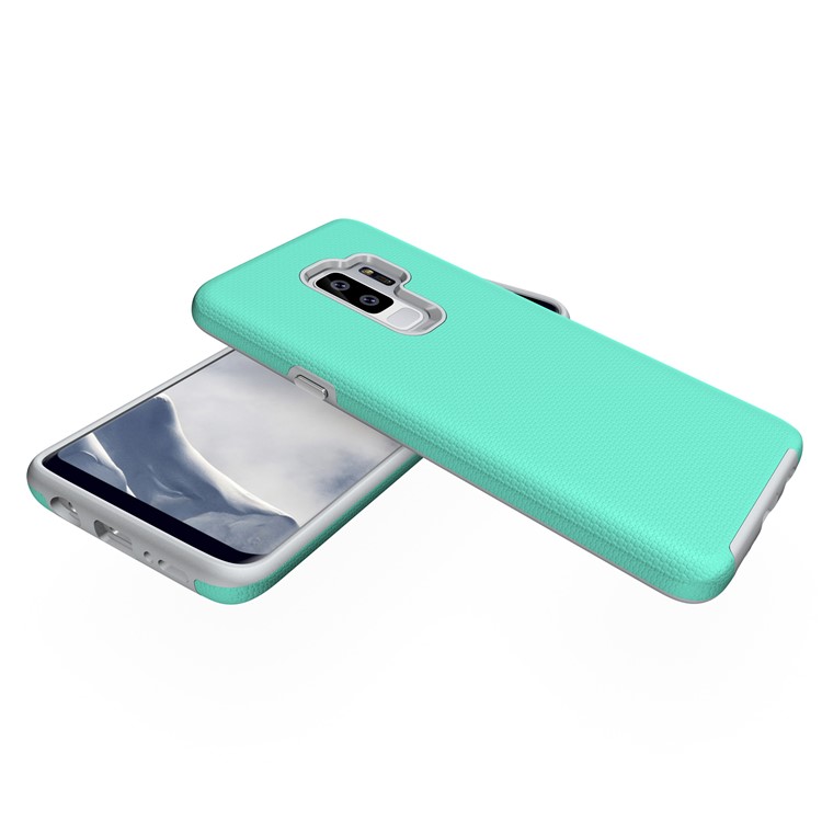 Anti-skid PC + TPU Protector Armor Cover for Samsung Galaxy S9 Plus - Cyan-4