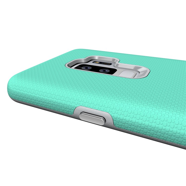 Anti-skid PC + TPU Protector Armor Cover for Samsung Galaxy S9 Plus - Cyan-9