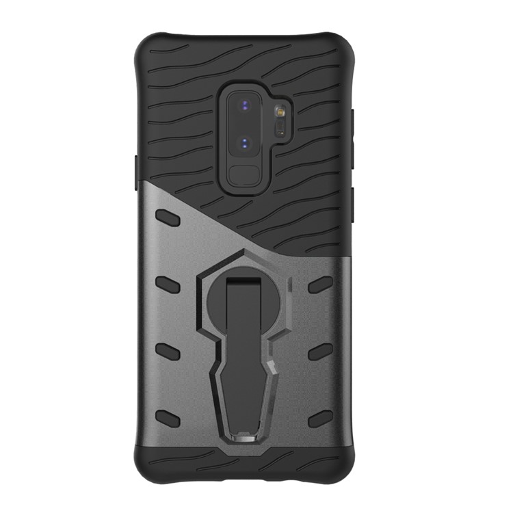 Armor PC + TPU Hybrid Case with 360-Degree Rotary Kickstand for Samsung Galaxy S9+ - Black-10