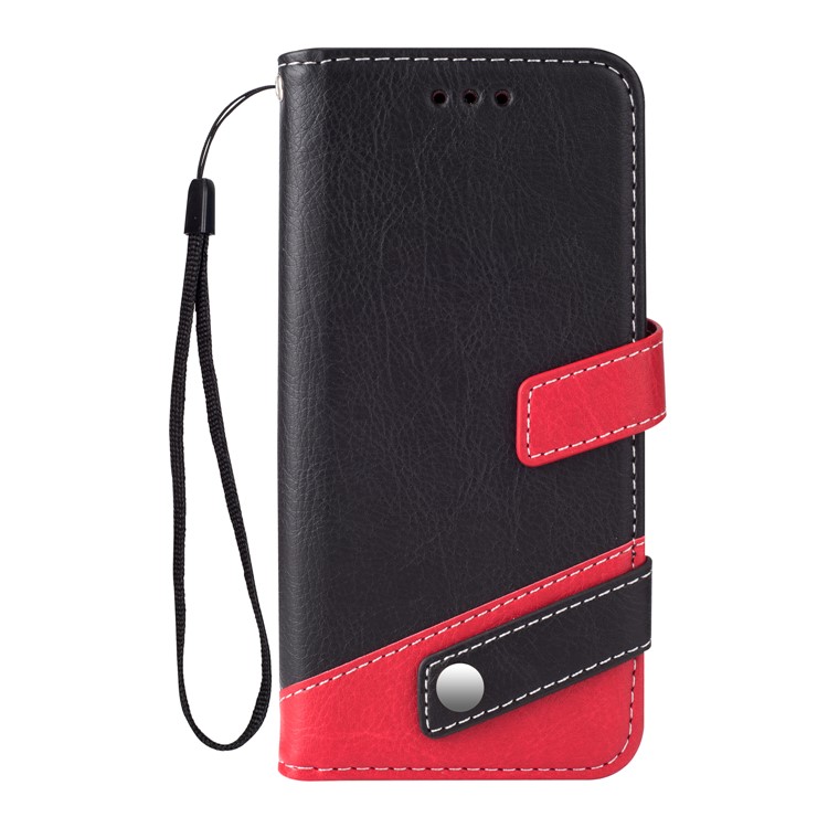 Two-color Design Leather Wallet Case for Samsung Galaxy S9 - Black-2
