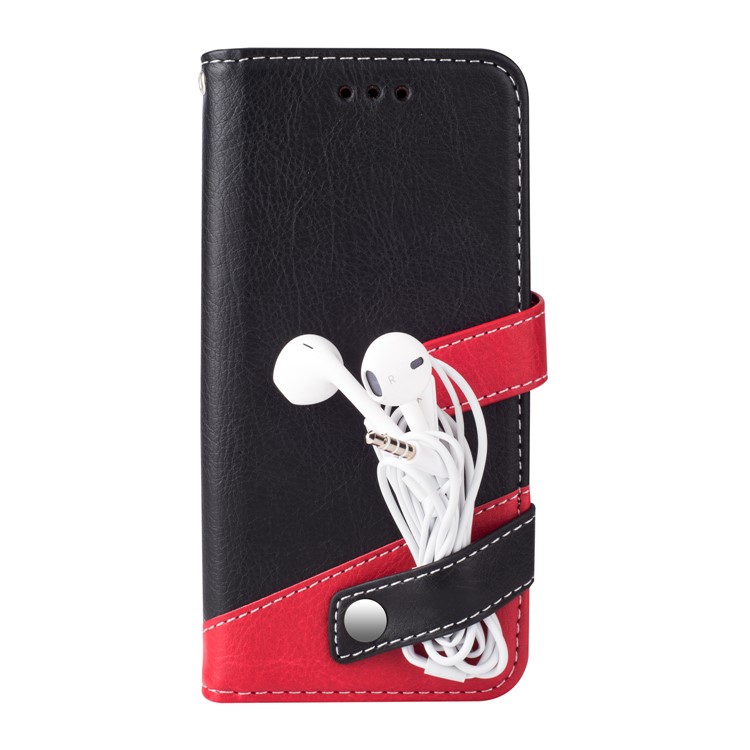 Two-color Design Leather Wallet Case for Samsung Galaxy S9 - Black-5