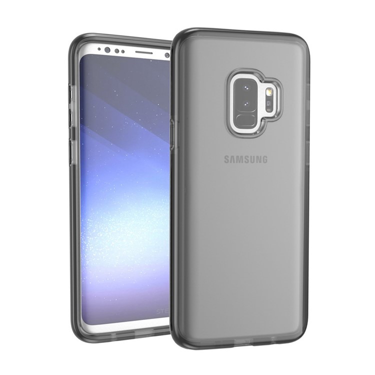 Transparent TPU Soft Phone Cover for Samsung Galaxy S9 - Black-2
