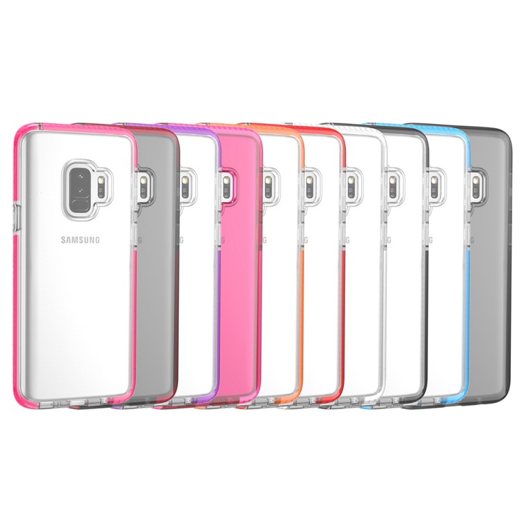 Transparent TPU Soft Phone Cover for Samsung Galaxy S9 - Black-8