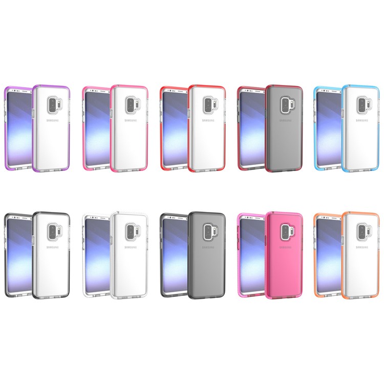 Transparent TPU Soft Phone Cover for Samsung Galaxy S9 - Black-9