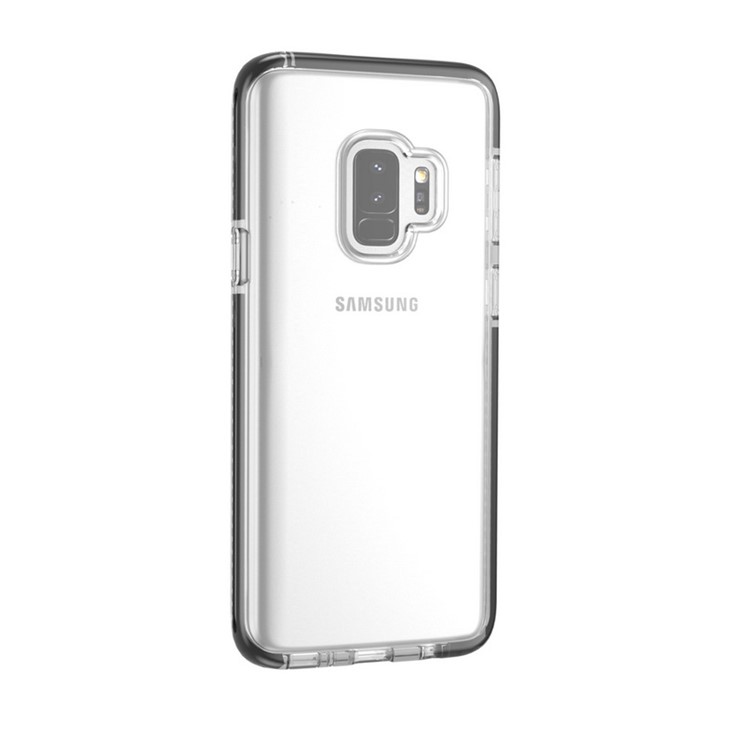 Transparent TPU Soft Phone Shell for Samsung Galaxy S9 - White / Black-6