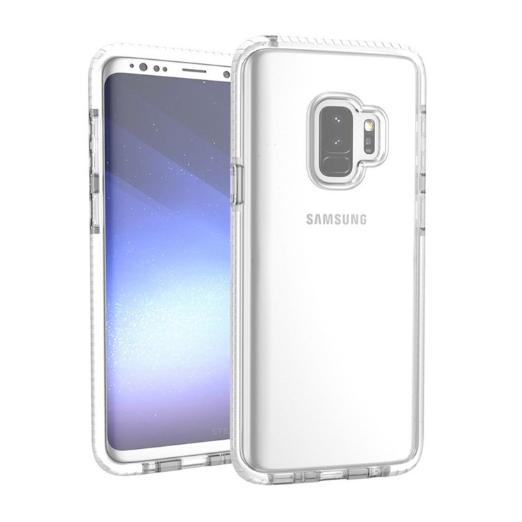 Transparent Flexible TPU Mobile Cover for Samsung Galaxy S9 - White-2