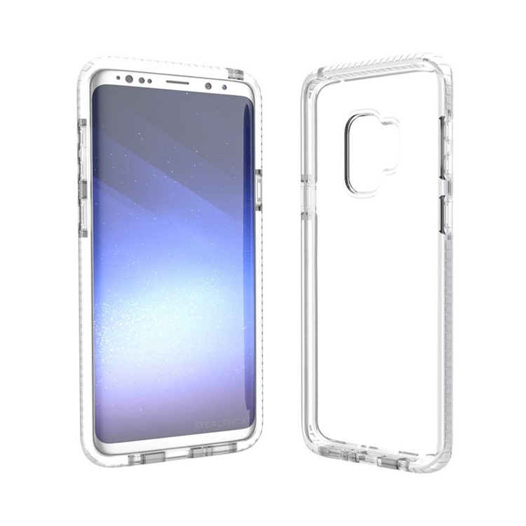 Transparent Flexible TPU Mobile Cover for Samsung Galaxy S9 - White-3