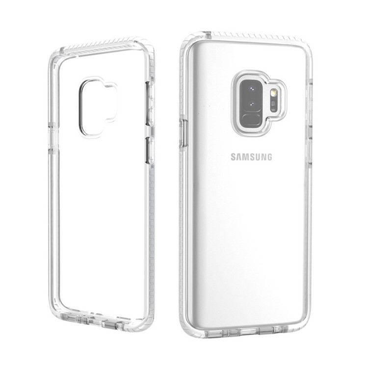 Transparent Flexible TPU Mobile Cover for Samsung Galaxy S9 - White-5