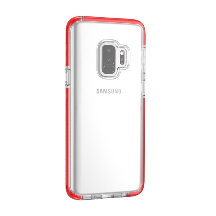 Transparent Flexible TPU Mobile Case for Samsung Galaxy S9 - Red-6