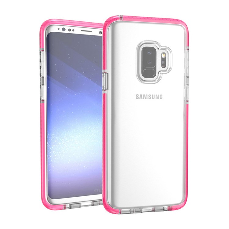 Transparent TPU Back Case Protector for Samsung Galaxy S9 - Rose-3