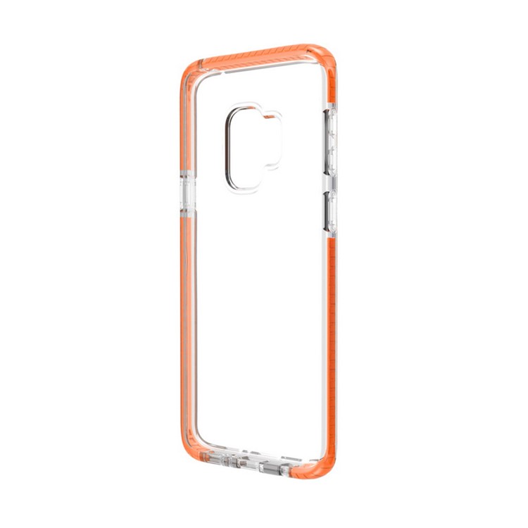 Transparent TPU Back Cover Protector for Samsung Galaxy S9 - Orange-4