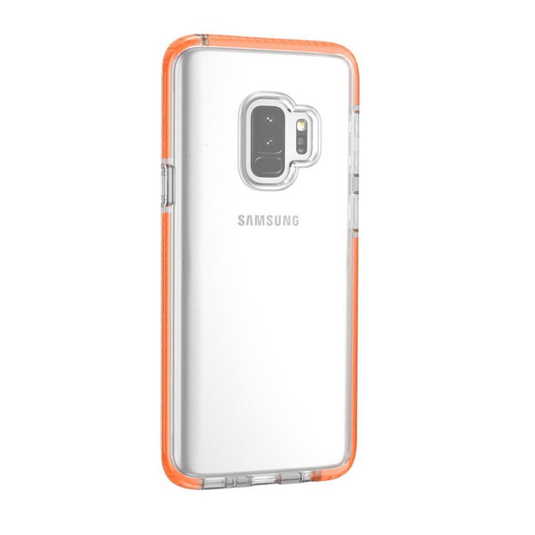 Transparent TPU Back Cover Protector for Samsung Galaxy S9 - Orange-6