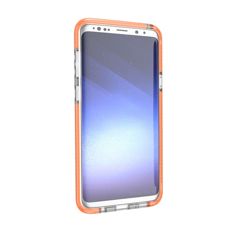 Transparent TPU Back Cover Protector for Samsung Galaxy S9 - Orange-7