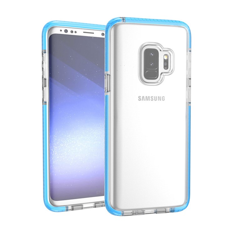 Transparent TPU Soft Case Accessory for Samsung Galaxy S9 - Blue-2