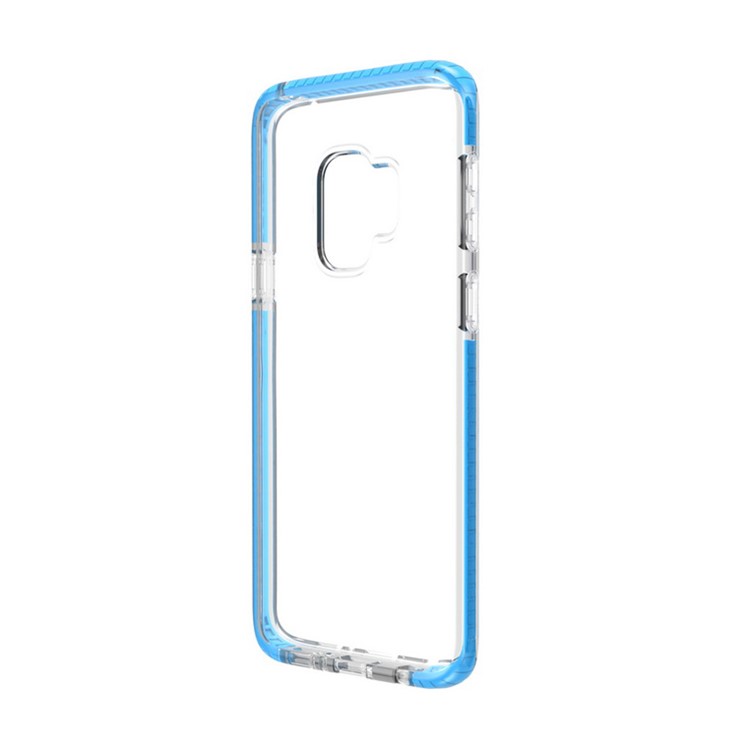Transparent TPU Soft Case Accessory for Samsung Galaxy S9 - Blue-4