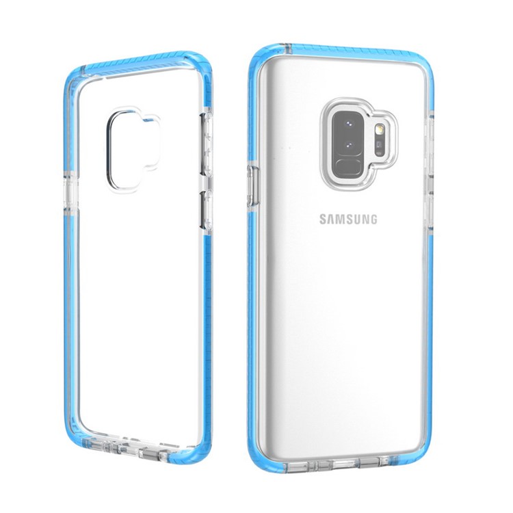 Transparent TPU Soft Case Accessory for Samsung Galaxy S9 - Blue-5