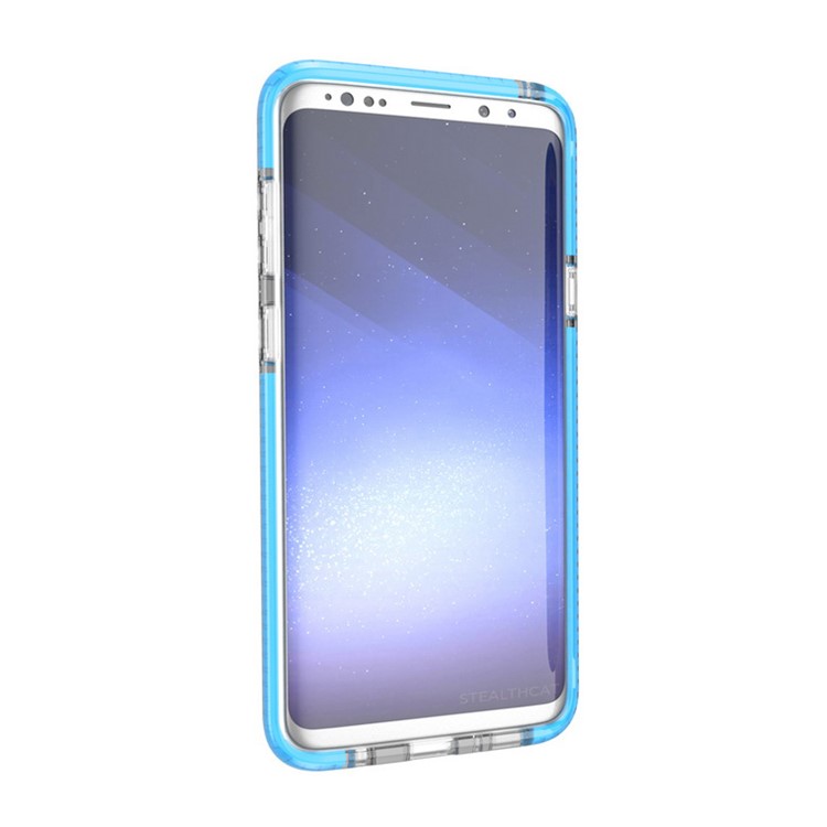Transparent TPU Soft Case Accessory for Samsung Galaxy S9 - Blue-7