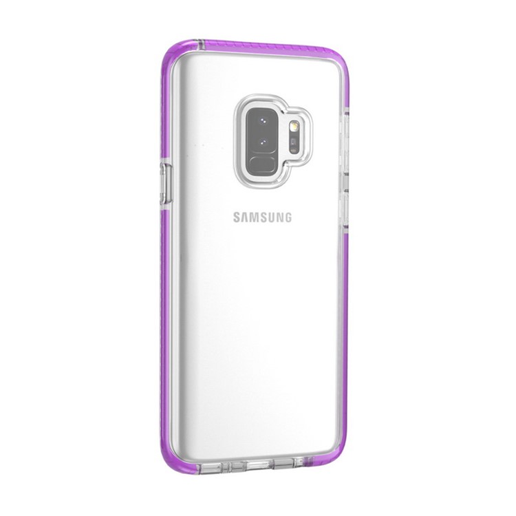 Transparent TPU Flexible Mobile Phone Cover for Samsung Galaxy S9 - Purple-6