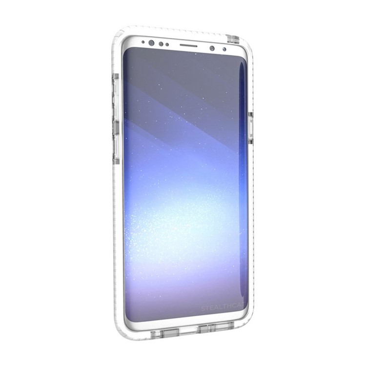 Transparent TPU Flexible Mobile Phone Cover for Samsung Galaxy S9 - Purple-7
