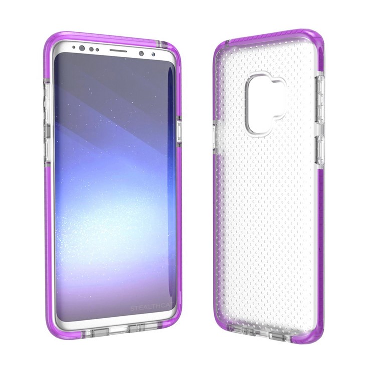 Seamless Dots Gel TPU Mobile Casing for Samsung Galaxy S9 - Purple-2