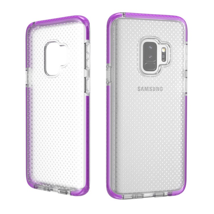 Seamless Dots Gel TPU Mobile Casing for Samsung Galaxy S9 - Purple-4