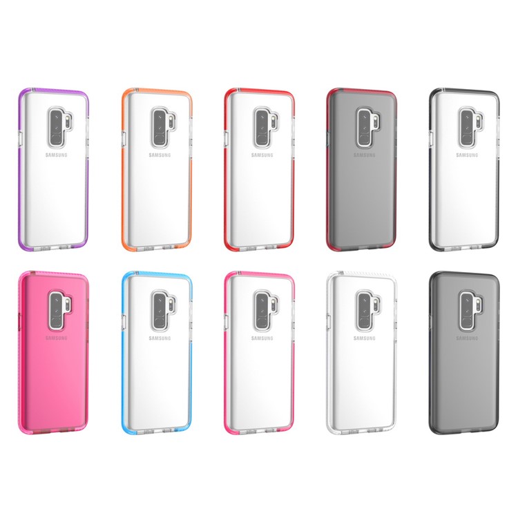 Transparent TPU Protector Back Case for Samsung Galaxy S9 Plus - All Black-9