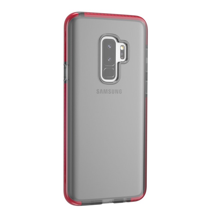 Transparent TPU Back Phone Cover for Samsung Galaxy S9 Plus G965 - Black/Red-5