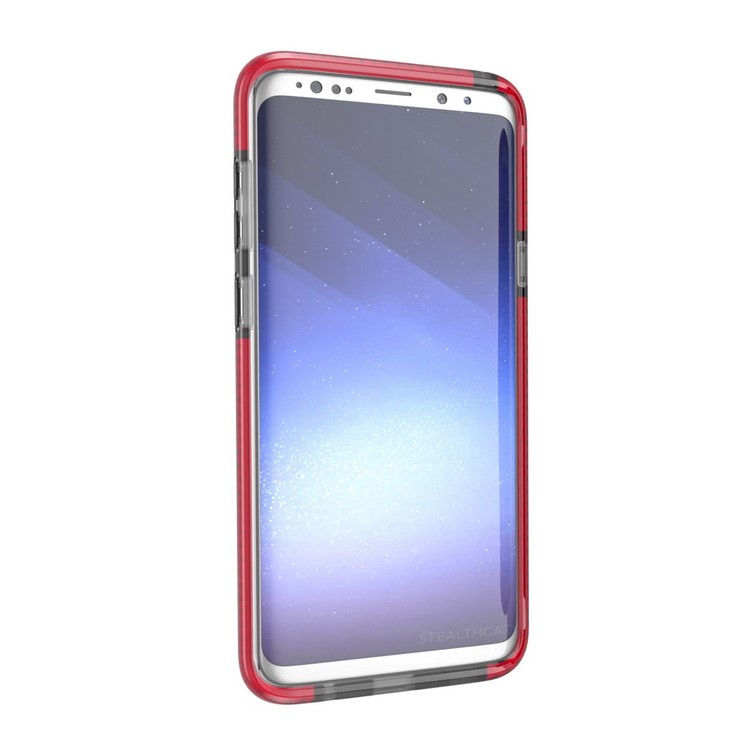 Transparent TPU Back Phone Cover for Samsung Galaxy S9 Plus G965 - Black/Red-6