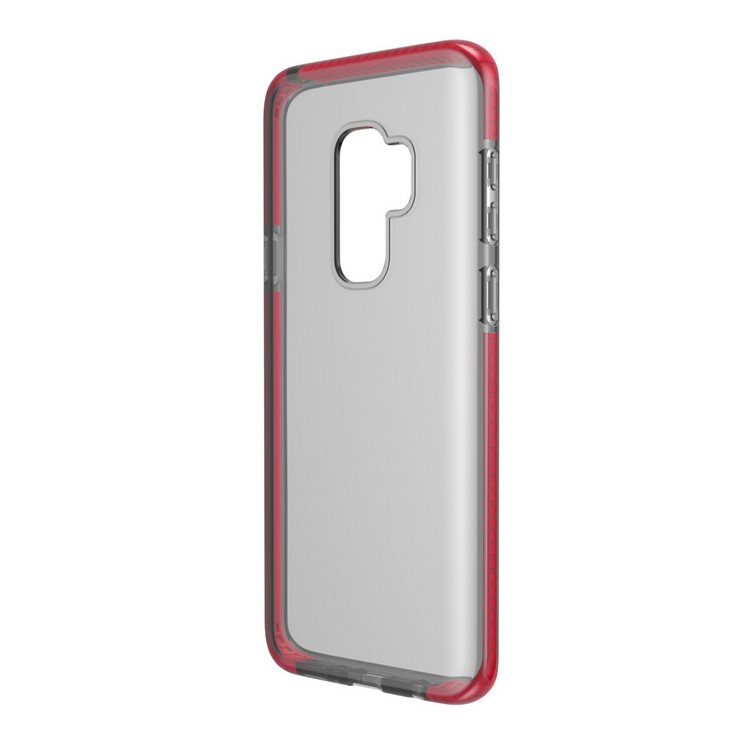 Transparent TPU Back Phone Cover for Samsung Galaxy S9 Plus G965 - Black/Red-7