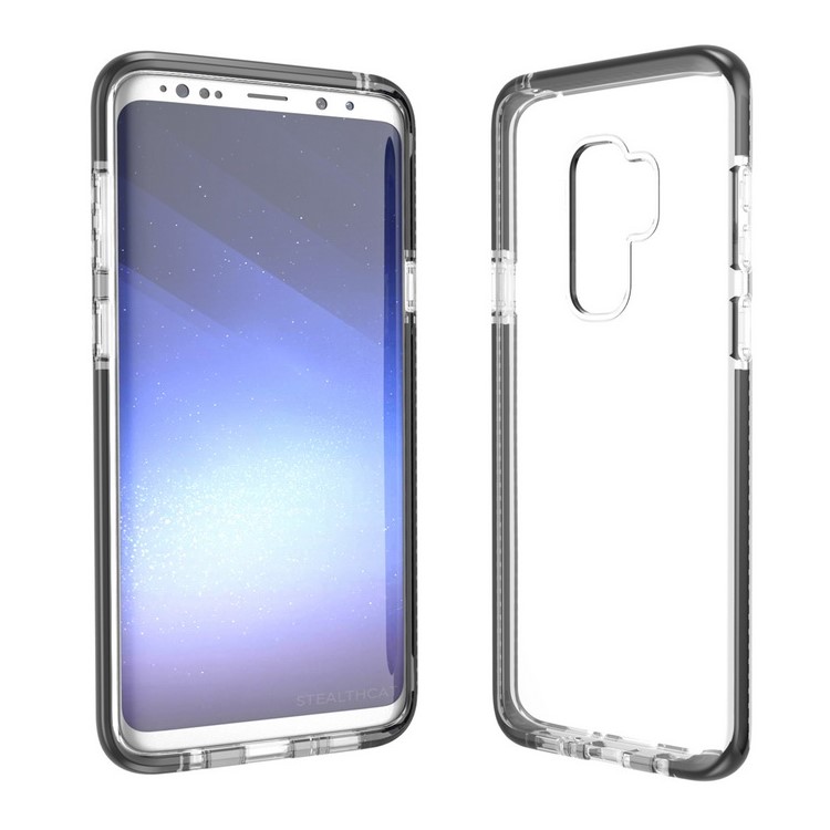 Fondello In TPU Trasparente Per Samsung Galaxy S9 Plus G965 - Nero-2