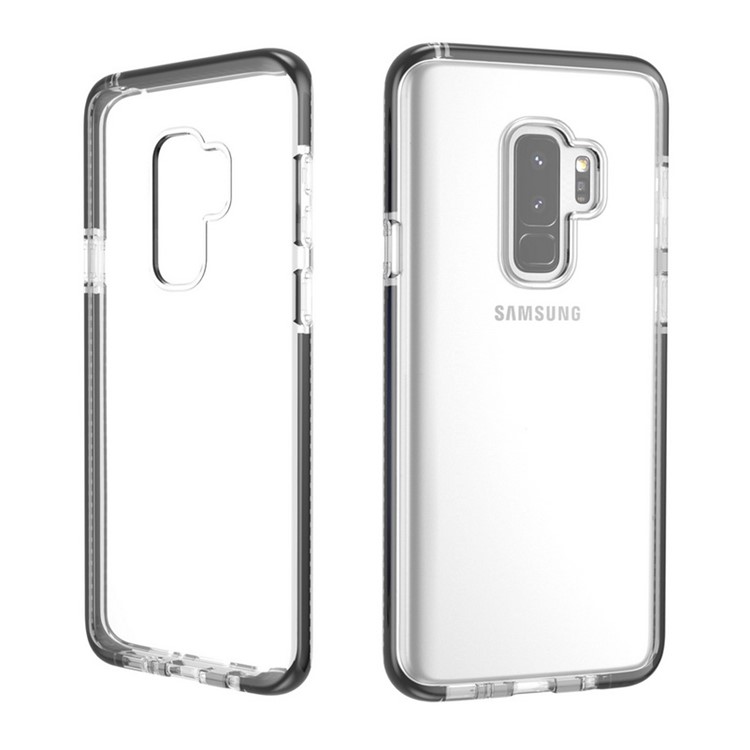 Fondello In TPU Trasparente Per Samsung Galaxy S9 Plus G965 - Nero-3