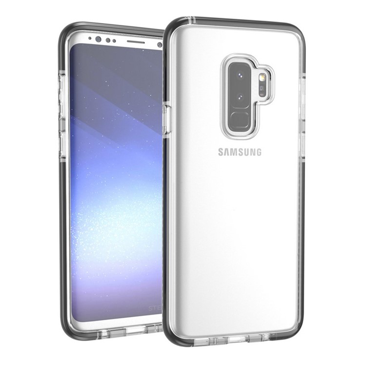 Fondello In TPU Trasparente Per Samsung Galaxy S9 Plus G965 - Nero-4