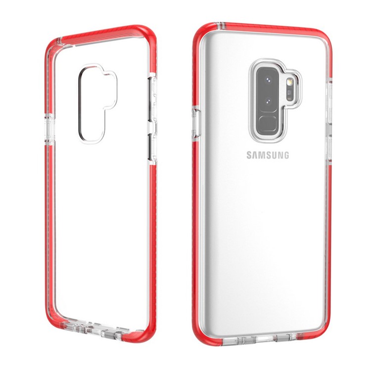 Transparent TPU Cell Phone Case Accessory for Samsung Galaxy S9 Plus G965 - Red-3