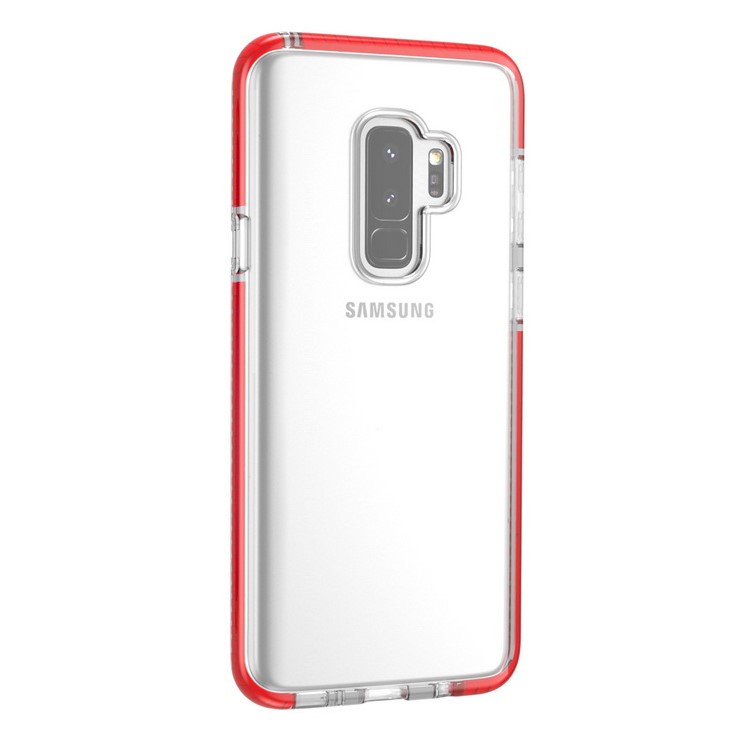 Transparent TPU Cell Phone Case Accessory for Samsung Galaxy S9 Plus G965 - Red-5