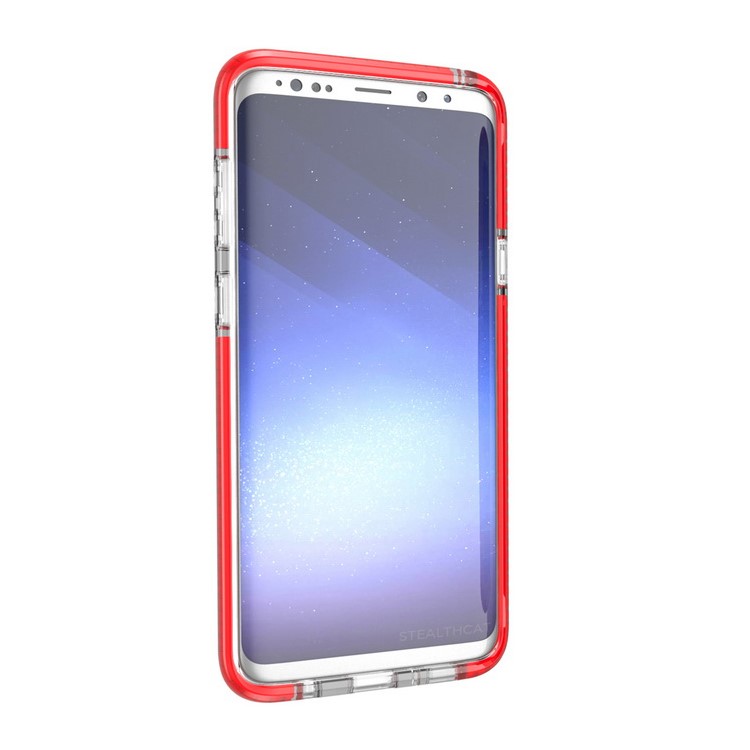 Transparent TPU Cell Phone Case Accessory for Samsung Galaxy S9 Plus G965 - Red-6