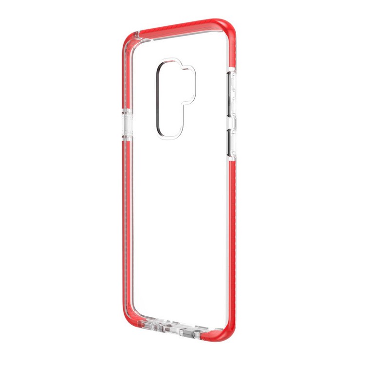 Transparent TPU Cell Phone Case Accessory for Samsung Galaxy S9 Plus G965 - Red-7