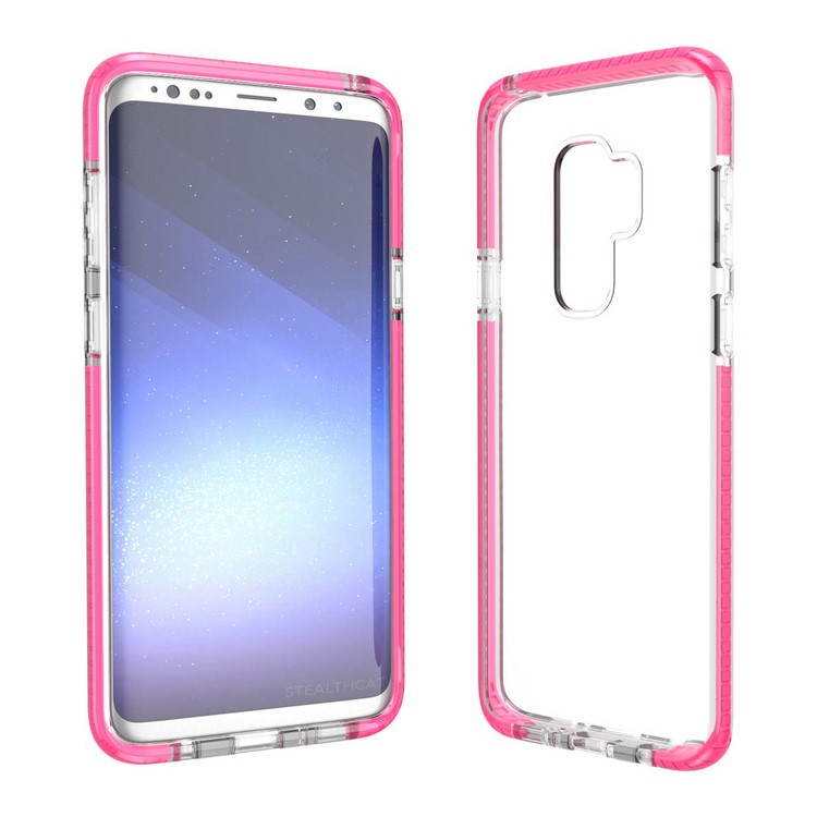 Transparent TPU Phone Casing for Samsung Galaxy S9 Plus G965 - Rose-2