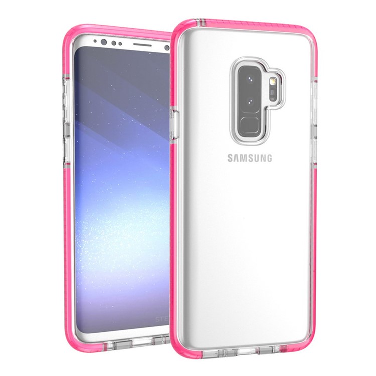 Transparent TPU Phone Casing for Samsung Galaxy S9 Plus G965 - Rose-4